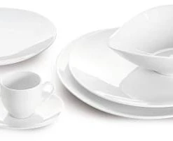 Alternative view of Sibo Homeconcept Assiette Hôtesse En Porcelaine Blanche Blanc 31 Cm - Lot De 6
