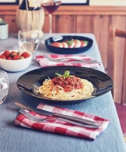 Luminarc Assiette Pasta Noire D28,5cm -Chef&Sommelier-boutique assiette pasta noire d28 5cm 1