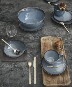 Maisons Du Monde Assiette Plate En Faïence Bleue - Lot De 6 -Chef&Sommelier-boutique assiette plate en faience bleue 1000 0 14 174182 10