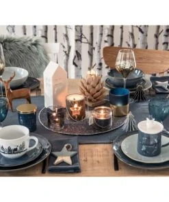 Maisons Du Monde Assiette Plate En Faïence Bleue - Lot De 6 -Chef&Sommelier-boutique assiette plate en faience bleue 1000 0 14 174182 8