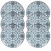 Maisons Du Monde Assiette Plate En Faïence Bleue Et Blanche Motifs Graphiques - Lot De 6 -Chef&Sommelier-boutique assiette plate en faience bleue et blanche motifs graphiques 1000 13 33 205033 3