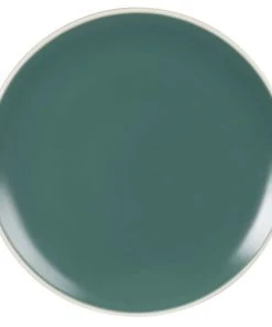 Maisons Du Monde Assiette Plate En Faïence Verte - Lot De 6