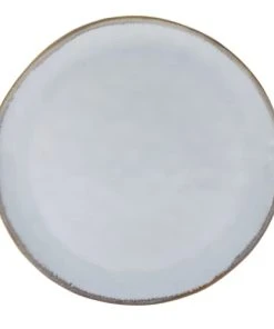 Sibo Homeconcept Assiette Plate En Grès Artisanal Blanc 28 Cm - Lot De 4