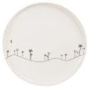 Maisons Du Monde Assiette Plate En Grès Beige Motifs Palmiers Noirs - Lot De 6