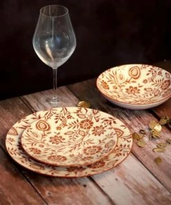 Medard De Noblat Assiette Plate En Grès Beige/Ocre -Chef&Sommelier-boutique assiette plate en gres beige ocre 1