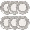 Maisons Du Monde Assiette Plate En Grès Blanc Motifs à Rayures - Lot De 6 -Chef&Sommelier-boutique assiette plate en gres blanc motifs a rayures 1000 1 40 173265 3