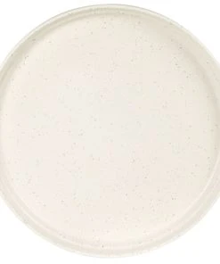 Maisons Du Monde Assiette Plate En Grès Blanc Motifs Mouchetés Multicolores