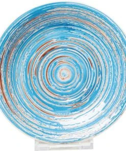 Kare Design Assiette Plate En Grès Bleu D19 - Lot De 4 -Chef&Sommelier-boutique assiette plate en gres bleu d19 lot de 4 1