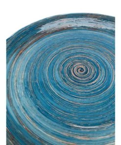 Kare Design Assiette Plate En Grès Bleu D19 - Lot De 4 -Chef&Sommelier-boutique assiette plate en gres bleu d19 lot de 4 3