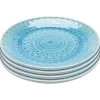 Kare Design Assiette Plate En Grès Bleu D21 - Lot De 4 -Chef&Sommelier-boutique assiette plate en gres bleu d21 lot de 4