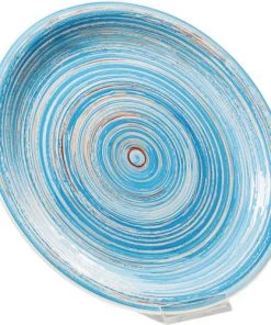 Kare Design Assiette Plate En Grès Bleu D27 - Lot De 4 -Chef&Sommelier-boutique assiette plate en gres bleu d27 lot de 4 7