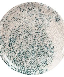 Maisons Du Monde Assiette Plate En Grès écru Et Bleu - Lot De 6