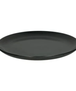 Pomax Assiette Plate En Grès Gris