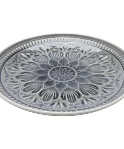 Kare Design Assiette Plate En Grès Gris D21 - Lot De 4 -Chef&Sommelier-boutique assiette plate en gres gris d21 lot de 4 3