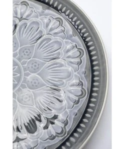 Kare Design Assiette Plate En Grès Gris D27 - Lot De 4 -Chef&Sommelier-boutique assiette plate en gres gris d27 lot de 4 2