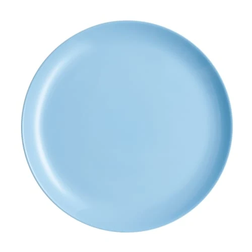 Luminarc Assiette Plate En Opale Bleu D27cm 3 Luminarc Assiette Plate En Opale Bleu D27cm