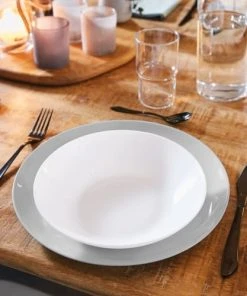 Luminarc Assiette Plate En Opale Gris D27cm -Chef&Sommelier-boutique assiette plate en opale gris d27cm 1