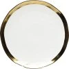Kare Design Assiette Plate En Porcelaine Blanche Et Dorée D25 -Chef&Sommelier-boutique assiette plate en porcelaine blanche et doree d25