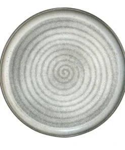 Sibo Homeconcept Assiette Plate En Porcelaine Gris 33 Cm - Lot De 2