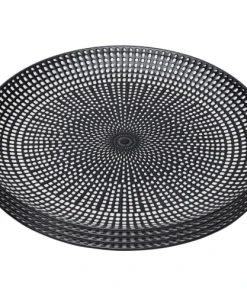 Kare Design Assiette Plate En Porcelaine Noire Et Blanche D21 - Lot De 4