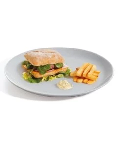 Luminarc Assiette Plate Grise En Verre Opale Extra Résistant D25cm -Chef&Sommelier-boutique assiette plate grise en verre opale extra resistant d25cm 1