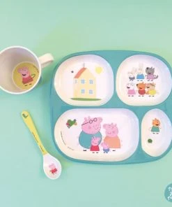 Petit Jour Paris Assiette Plateau à Compartiments Peppa Pig -Chef&Sommelier-boutique assiette plateau a compartiments peppa pig 2