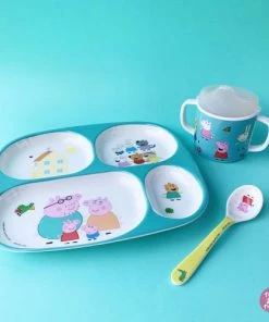 Petit Jour Paris Assiette Plateau à Compartiments Peppa Pig -Chef&Sommelier-boutique assiette plateau a compartiments peppa pig 4