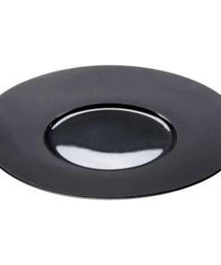 Stalgast Assiette Porcelaine Noire Bord Lisse Ø 25cm