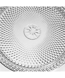 Wadiga Assiette Transparente Verre à Motifs Romance - 30x30x2cm -Chef&Sommelier-boutique assiette transparente verre a motifs romance 30x30x2cm 2