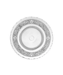 Wadiga Assiette Transparente Verre à Motifs Romance - 30x30x2cm