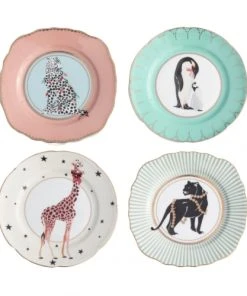 Yvonne Ellen Assiettes à Dessert En Porcelaine D16cm - Lot De 4