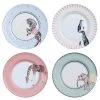 Yvonne Ellen Assiettes Animaux En Porcelaine D27cm - Lot De 4 -Chef&Sommelier-boutique assiettes animaux en porcelaine d27cm lot de 4