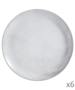 Luminarc Assiettes Plates Grises D25cm - Lot De 6