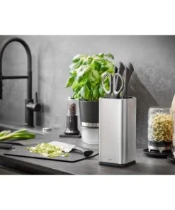 GEFU Bloc à Couteaux En Acier Inoxydable Noir -Chef&Sommelier-boutique bloc a couteaux en acier inoxydable noir 2