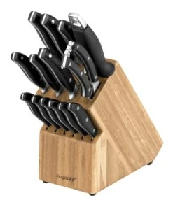 BergHOFF Bloc Couteaux En Bois Et 15 Pièces