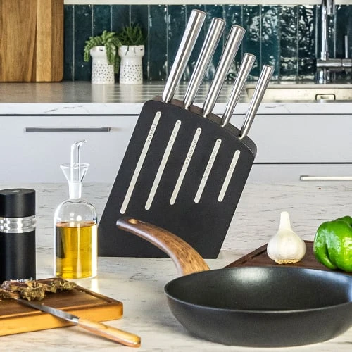 Jean Dubost Bloc De 5 Couteaux Kimono Noir En Inox Multicolore 4 Jean Dubost Bloc De 5 Couteaux Kimono Noir En Inox Multicolore – Image 2