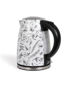 LIVOO Bouilloire Jungle En Acier Inoxydable Blanc -Chef&Sommelier-boutique bouilloire jungle en acier inoxydable blanc 3