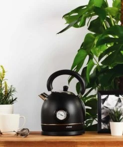 LIVOO Bouilloire Rétro Avec Thermomètre En Acier Inoxydable Noir 10 LIVOO Bouilloire Rétro Avec Thermomètre En Acier Inoxydable Noir -Chef&Sommelier-boutique bouilloire retro avec thermometre en acier inoxydable noir 2