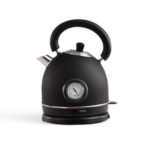 LIVOO Bouilloire Rétro Avec Thermomètre En Acier Inoxydable Noir 3 LIVOO Bouilloire Rétro Avec Thermomètre En Acier Inoxydable Noir