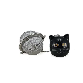 Faye Boule à Thé Breloque Chat Noir 3,5cm 4 Faye Boule à Thé Breloque Chat Noir 3,5cm – Image 2
