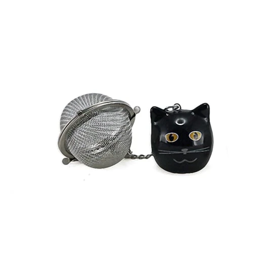Faye Boule à Thé Breloque Chat Noir 3,5cm 3 Faye Boule à Thé Breloque Chat Noir 3,5cm