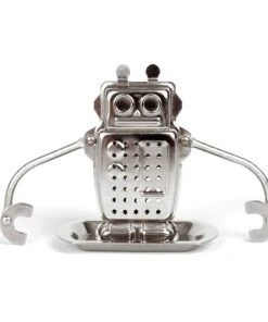 KIKKERLAND Boule à Thé Robot Inox Argent