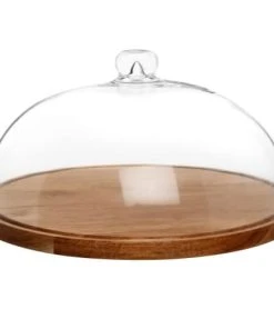 Maisons Du Monde Cloche à Fromage En Bois D'acacia Et Verre