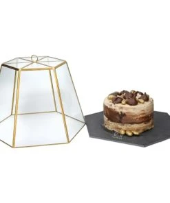 Artesa Cloche En Verre Avec Plat En Ardoise - Transperent Et Noir -Chef&Sommelier-boutique cloche en verre avec plat en ardoise transperent et noir 2