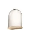 J-line Cloche Ovale Bois Verre Transparent Naturel Taille S L33cm 1 J-line Cloche Ovale Bois Verre Transparent Naturel Taille S L33cm -Chef&Sommelier-boutique cloche ovale bois verre transparent naturel taille s l33cm