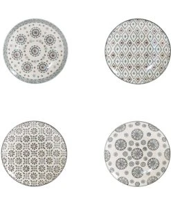 Table Passion Coffret De 4 Assiettes à Dessert 20 Cm En Grès Multicolore