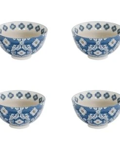 Table Passion Coffret De 4 Coupelles 11 Cm En Grès Bleu