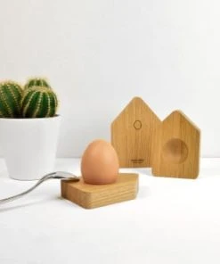 Reine Mère Coquetier Bois Cabane S - Lot De 2 -Chef&Sommelier-boutique coquetier bois cabane s lot de 2 1