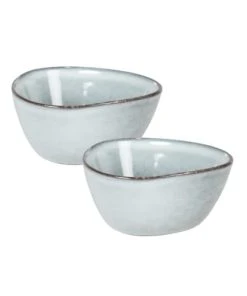 Maisons Du Monde Coupelle En Grès Bleu Gris H4 - Lot De 2