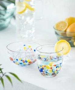Maisons Du Monde Coupelle En Verre Transparent Et Motifs à Pois Multicolores - Lot De 2 -Chef&Sommelier-boutique coupelle en verre transparent et motifs a pois multicolores 1000 11 26 215112 2